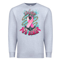 Heather Grey Refuse to sink Cancer anchor Cancer Awareness Premium Sweatshirt - HowdyJamesFarm