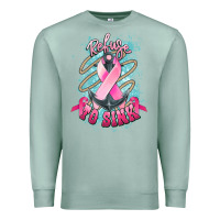 Seafoam Refuse to sink Cancer anchor Cancer Awareness Premium Sweatshirt - HowdyJamesFarm