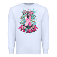 White Refuse to sink Cancer anchor Cancer Awareness Premium Sweatshirt - HowdyJamesFarm