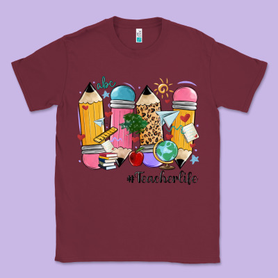 Teacher Life Pencils Classic Tee Designed By Maliassmallbusiness
