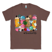 Chestnut teacher life pencils Classic Tee - MaliasSmallBusiness