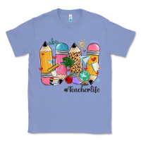 Colony Blue teacher life pencils Classic Tee - MaliasSmallBusiness