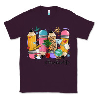 Plum teacher life pencils Classic Tee - MaliasSmallBusiness