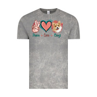 Cloud Rock Peace Love Corgi Vintage Tee - Jasminsmagicworld