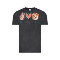 Vintage Black Peace Love Corgi Vintage Tee - Jasminsmagicworld