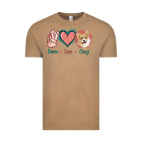 Vintage Coffee Peace Love Corgi Vintage Tee - Jasminsmagicworld