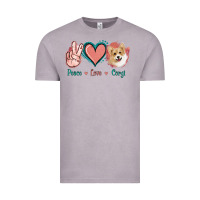 Peace Love Corgi Vintage Tee | Teevron