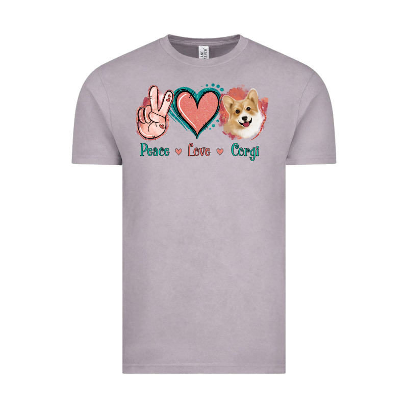 Peace Love Corgi Vintage Tee by Jasminsmagicworld | Teevron