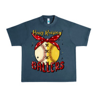 Midnight Navy busy raising ballers malia Urban Heavy Tee - MaliasSmallBusiness