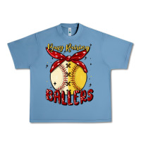 Pebble Blue busy raising ballers malia Urban Heavy Tee - MaliasSmallBusiness