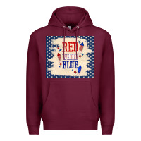 Burgundy red white blue Premium Hoodie - TumblerDesignByShophia