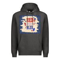 Charcoal Heather red white blue Premium Hoodie - TumblerDesignByShophia