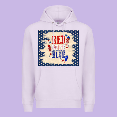 Red White Blue Premium Hoodie Designed By Tumblerdesignbyshophia
