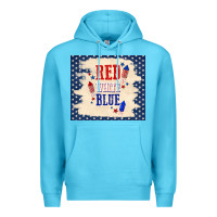 Ocean Blue red white blue Premium Hoodie - TumblerDesignByShophia