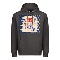 Smoke red white blue Premium Hoodie - TumblerDesignByShophia