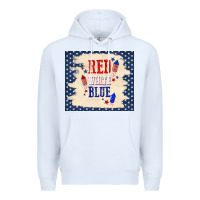 White red white blue Premium Hoodie - TumblerDesignByShophia