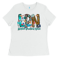 White lpn Ladies Tee - CowhideDigitalArt