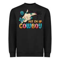 Black western turquoise put em up cowboy Heavyweight Sweatshirt - MaliasSmallBusiness