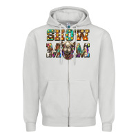 Dove Grey show mom camel Zipper Hoodie - BarkalooDesign