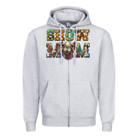 Heather Grey show mom camel Zipper Hoodie - BarkalooDesign