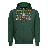 Sports Green show mom camel Zipper Hoodie - BarkalooDesign