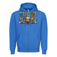 True Royal show mom camel Zipper Hoodie - BarkalooDesign