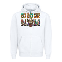 White show mom camel Zipper Hoodie - BarkalooDesign