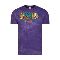 Cloud Purple Peace Love Cocker Spaniel Vintage Tee - Jasminsmagicworld