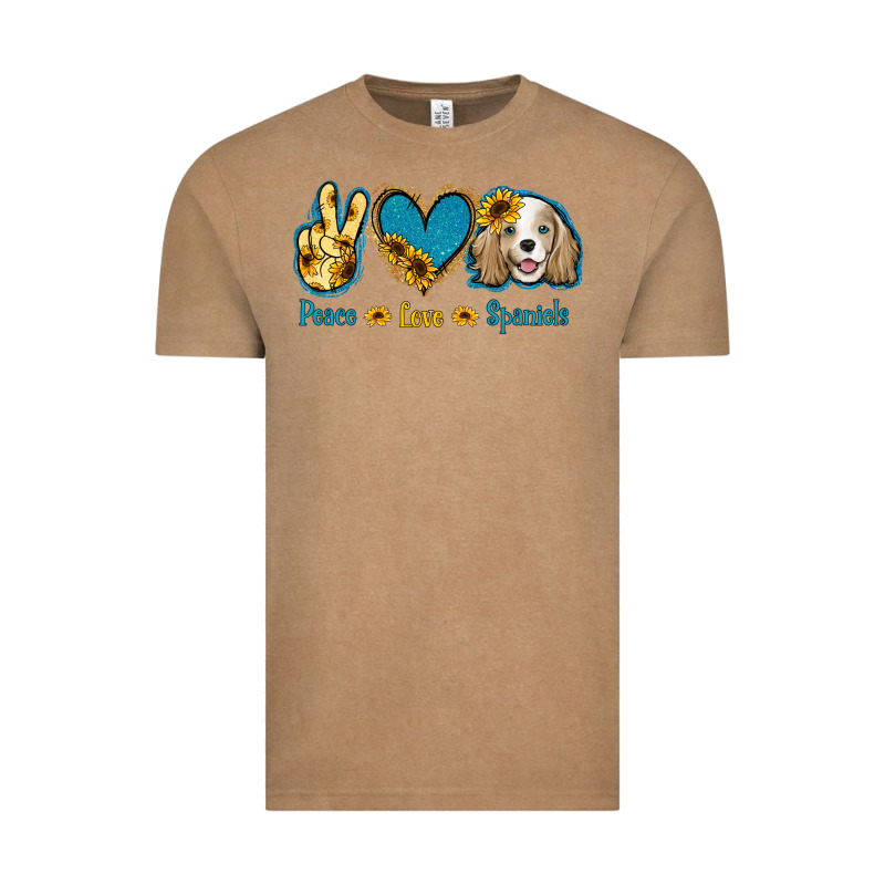 Peace Love Cocker Spaniel Vintage Tee by Jasminsmagicworld | Teevron