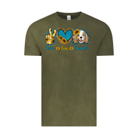 Vintage Olive Peace Love Cocker Spaniel Vintage Tee - Jasminsmagicworld
