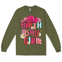 Army Green birthday girl Long Sleeve Tee - MaliasSmallBusiness