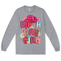 Heather Grey birthday girl Long Sleeve Tee - MaliasSmallBusiness