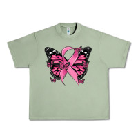 Oil Green breast cancer ribbon  butterfly Urban Heavy Tee - MaliasSmallBusiness