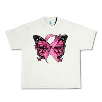 Pistachio breast cancer ribbon  butterfly Urban Heavy Tee - MaliasSmallBusiness