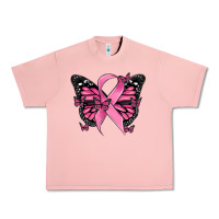 Salmon breast cancer ribbon  butterfly Urban Heavy Tee - MaliasSmallBusiness
