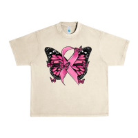 Sandshell breast cancer ribbon  butterfly Urban Heavy Tee - MaliasSmallBusiness
