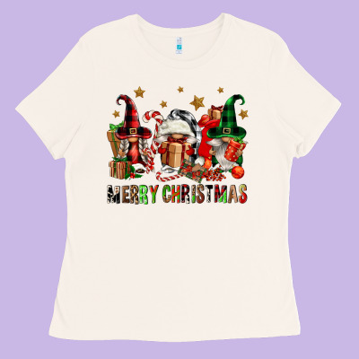 Merry Christmas Buffalo Gnomies Ladies Tee Designed By Fadigitalartstudio