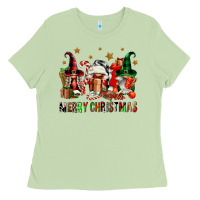 Matcha merry christmas buffalo gnomies Ladies Tee - FaDigitalArtStudio
