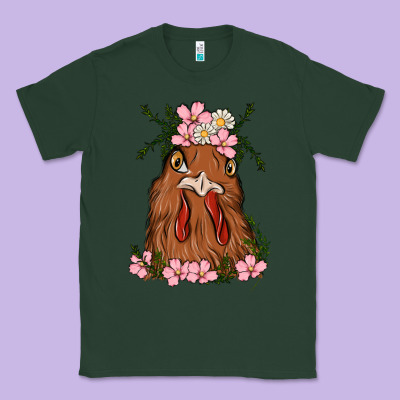 Chicken Classic Tee Designed By Maliassmallbusiness