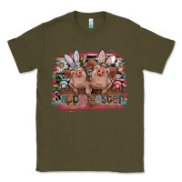 Army Green Happy Easter Classic Tee - CowhideDigitalArt
