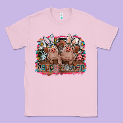 Happy Easter Classic Tee Designed By Cowhidedigitalart