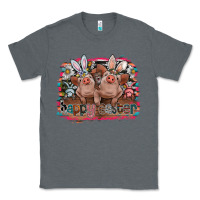 Charcoal Heather Happy Easter Classic Tee - CowhideDigitalArt