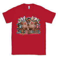 Red Happy Easter Classic Tee - CowhideDigitalArt