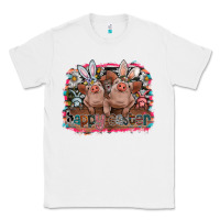 White Happy Easter Classic Tee - CowhideDigitalArt