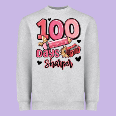 100 Days Sharper School Heavyweight Sweatshirt Designed By Maliassmallbusiness