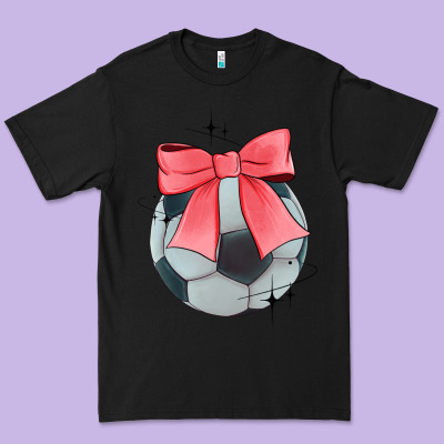 Coquette Soccer Bow Premium Tee Designed By Jahusdesignshop
