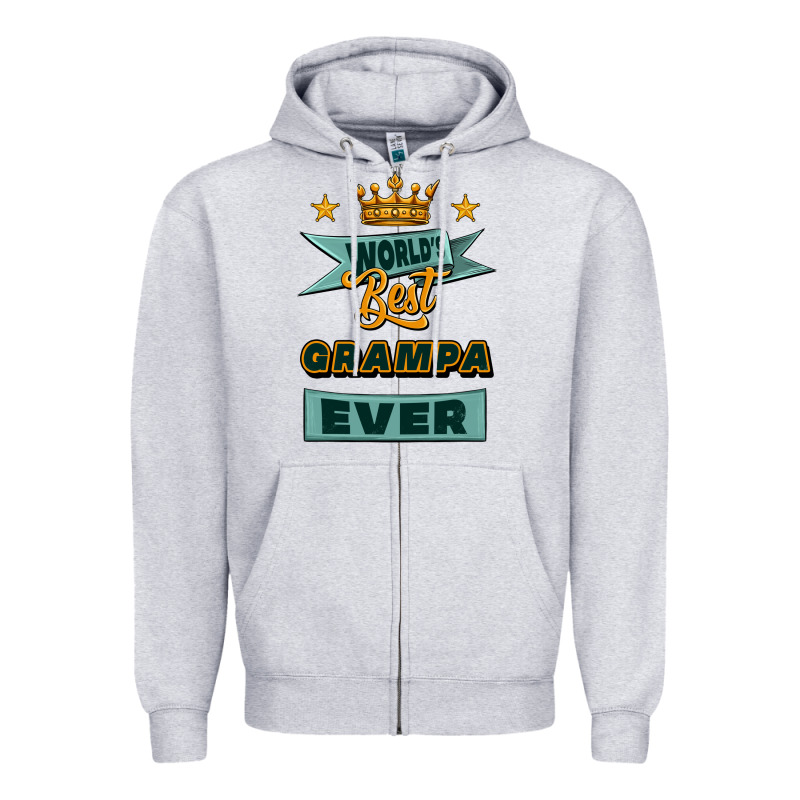World's Best Grampa Ever Zipper Hoodie by Jasminsmagicworld | Teevron