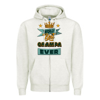 Oatmeal Heather world's best grampa ever Zipper Hoodie - Jasminsmagicworld