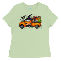 Matcha happy halloween truck Ladies Tee - CowhideDigitalArt