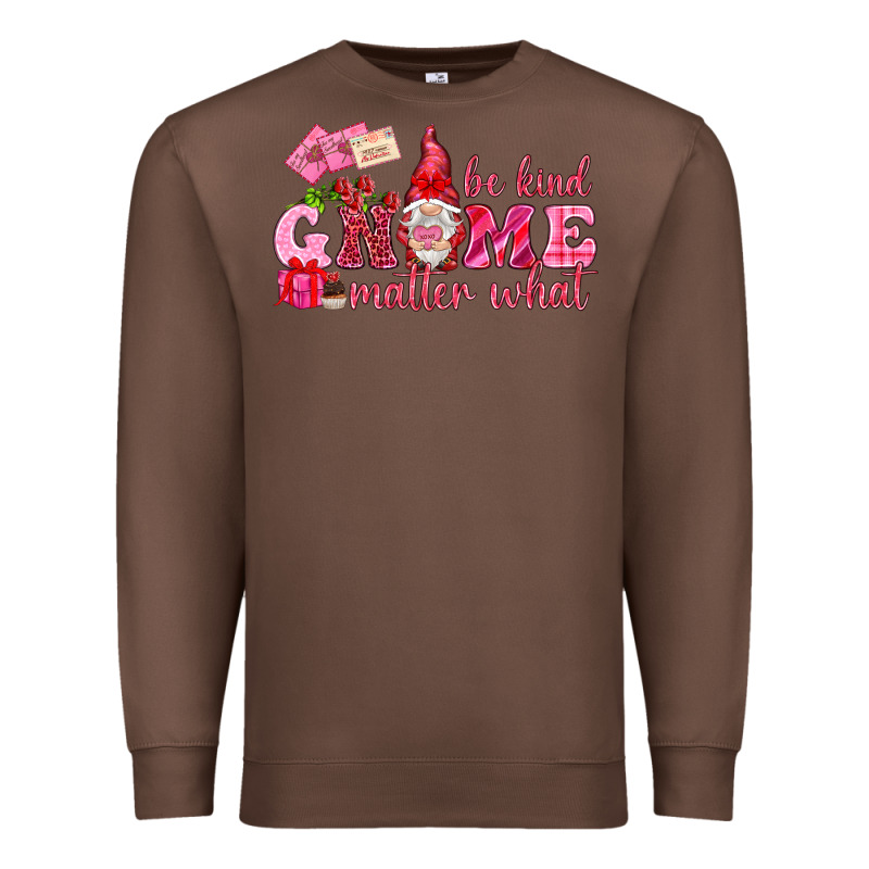 Be Kind Gnome Matter What Valentine's Day Premium Sweatshirt by HowdyJamesFarm | Teevron